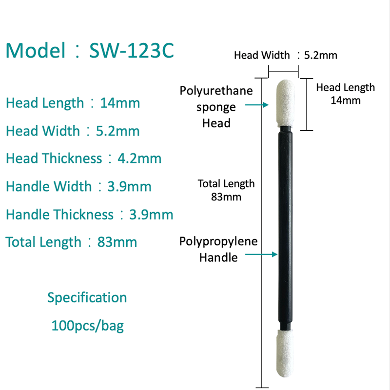 Sw-123C duplex caput altum density spongia swab