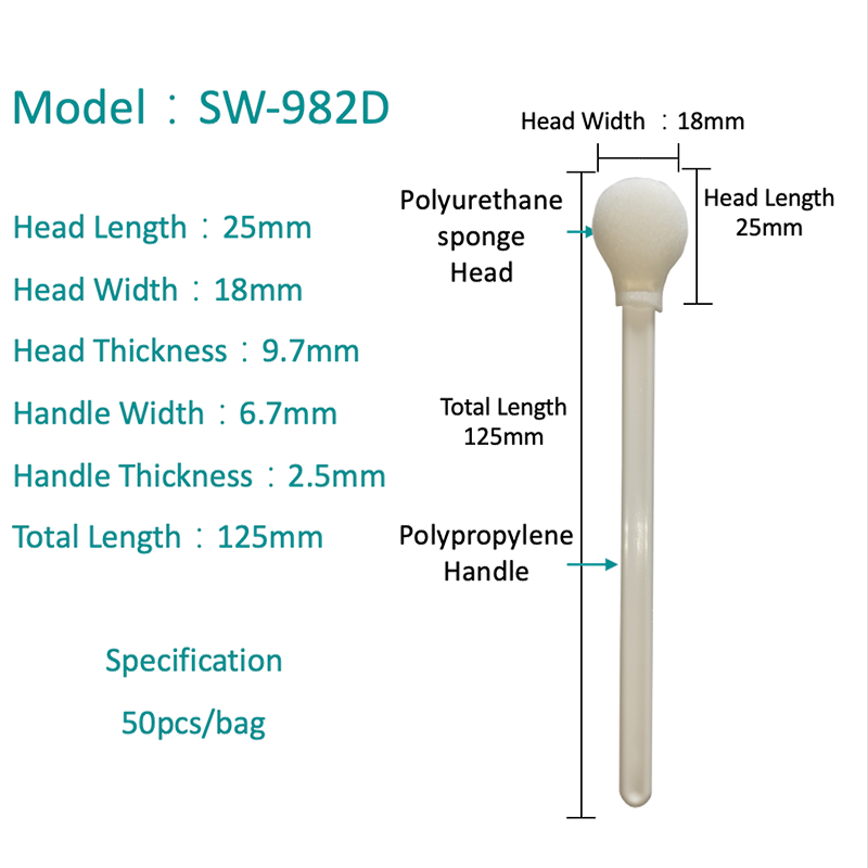 Sw-982D circum caput spumam swab
