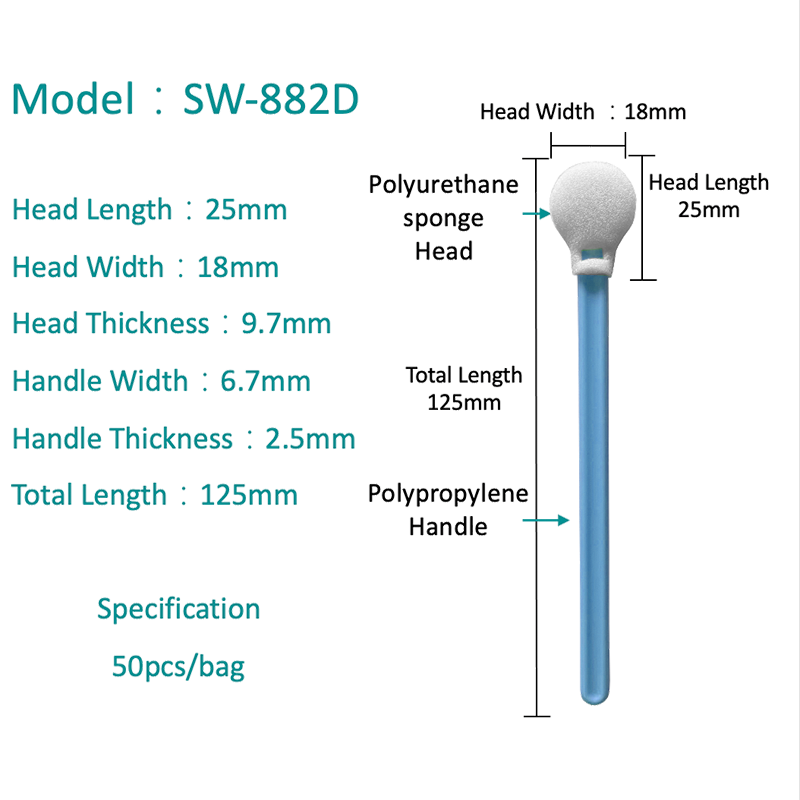 Sw-882D Lint Free Industrial Cleanroom circuitu Spongia Swab